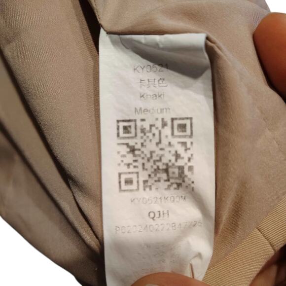 NWOT Cicy Bell Button Blazer Lapel Career Jacket Pockets Khaki Size Medium - Picture 4 of 9